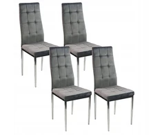 Bm Design 4 MONAKO VELVET kėdės, pilkos, aptrauktos aksomu