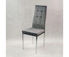 Bm Design 4 MONAKO VELVET kėdės, pilkos, aptrauktos aksomu