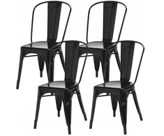 Bm Design 4 Paris juodos Tolix metalinės kėdės