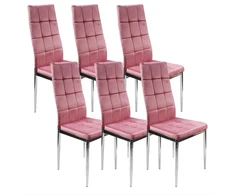 Bm Design 6 MONAKO VELVET kėdės, rožinės spalvos, apmuštos aksomu