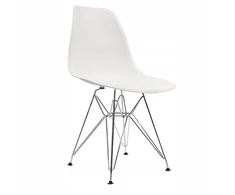 Bm Design DSR Milano kėdė, balta, skandinaviška, metalinė koja