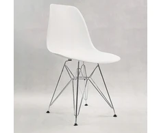 Bm Design DSR Milano kėdė, balta, skandinaviška, metalinė koja