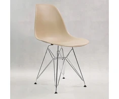 Bm Design DSR Milano kėdė, smėlio spalvos, metalinė koja