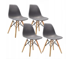 Bm Design DSW Milano grafito kėdės, 4 vnt. Skandinaviškos medienos kojos