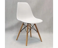Bm Design DSW Milano kėdė, baltos skandinaviškos medienos kojos