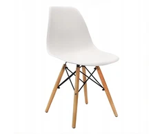 Bm Design DSW Milano kėdė, baltos skandinaviškos medienos kojos