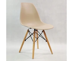 Bm Design DSW Milano kėdė, smėlio spalvos skandinaviškos medienos koja
