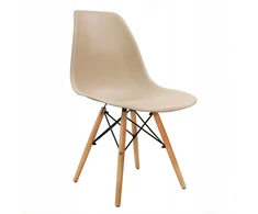 Bm Design DSW Milano smėlio spalvos kėdės, 4 vnt. Skandinaviškos medienos kojos