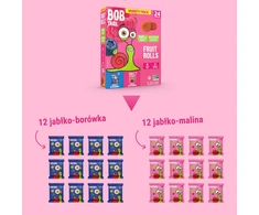 BOB SNAIL Aviečių mėlynių vaisių suktinukai 240g MIX 24 vnt, be cukraus, veganiški
