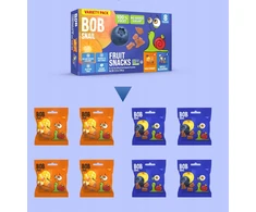 BOB SNAIL Blueberry Multifruit vaisių drebučiai 160g 8vnt, be cukraus, be glitimo