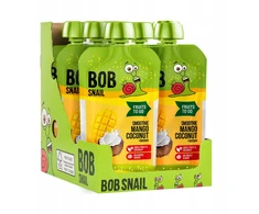 Bob Snail Bob sraigių vaisių putėsiai -100% be pridėtinio cukraus Mango-kokoso 10x120 g