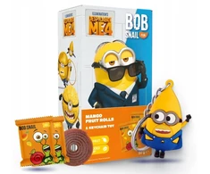Bob Snail Eat&amp;Fun sveikų vaisių užkandis 2 x 20 g + MINIONS RAKTAUKAS