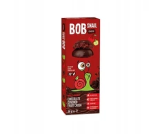 Bob Snail Snack obuolių vyšnia juodajame šokolade, be cukraus, be glitimo
