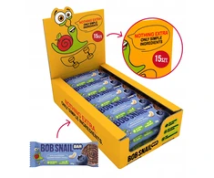 BOB SNAIL vaisių batonėlis OBUOLIŲ BLUEBERRY anakardžiai be pridėtinio cukraus 15x35 g