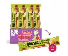 BOB SNAIL vaisių suktinukai Looong obuolių kriaušių rinkinys 30vnt x15g BE CUKRAUS