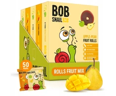 BOB SNAIL vaisių suktinukai MANGO KRIAUŠIŲ MIŠINIAI be cukraus 500g 50 vnt.