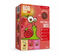 BOB SNAIL vaisių suktinukų rinkinys 42 vnt. SKONIŲ MIŠINIS BE CUKRAUS 420g