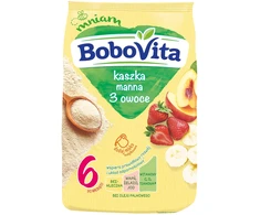 BOBOVITA BE PIENO SEMONNA 3 VAISIAI PO 6 MĖNESIŲ 180g
