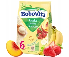 BOBOVITA BE PIENO SEMONNA 3 VAISIAI PO 6 MĖNESIŲ 180g