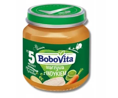 BoboVita Dinner Daržovės su kalakutiena po 5 mėnesių 125 g