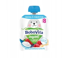 BoboVita Jogomi! putėsiai su braškėmis ir avietėmis 80g