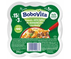 BoboVita kukuliai su bordo jautiena ir morkomis po 15 mėnesių 250g