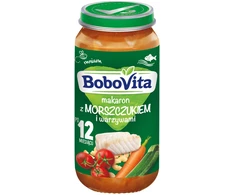 Bobovita Obiadek makaronai su lydekiais ir daržovėmis 12 m+ 250 g žuvies