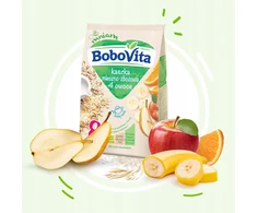 BOBOVITA PIENAS IR GRŪDAI 4 VAISIAI PO 8 MĖNESIŲ 230g