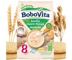 BOBOVITA PIENINIAI IR GRŪDŲ SAUSAINIAI PO 8 MĖNESIŲ 210g