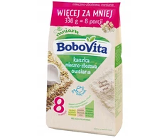 BoboVita Pieno ir grūdų avižų košė 330g 8m+