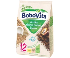 BoboVita Pieno ir grūdų košė, kakava, 12m, 230g, 2026-03-12