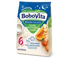 BoboVita pieno ir ryžių košė 3 vaisiai TASTY DINNER 230g