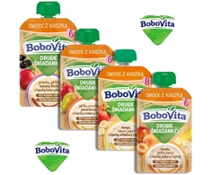 BoboVita Vaisiai su koše kriaušių obuolių džiovinta slyva po 6 mėnesių 100g