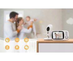 Boifun Baby Monitorius 2 HD kamera 3,2 colio LCD tiesioginis naktinis režimas, belaidis