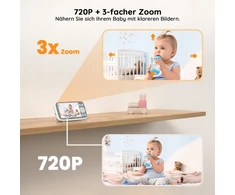 Boifun ELECTRONIC NANNY 2 LIVE LCD CAMERA NAKTINIS REŽIMAS LCD ekranas su MIKROFONU