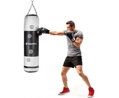 Bokso maišas inSPORTline Robkin 120 x 35 cm - Juodas-Baltas