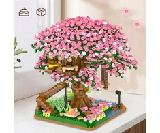 BONSAI MEDŽIO KALULŲ RINKINYS, KONSTRUKCINIŲ KLUKULIŲ GĖLIŲ KLUKULIŲ RINKINYS