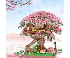 BONSAI MEDŽIO KALULŲ RINKINYS, KONSTRUKCINIŲ KLUKULIŲ GĖLIŲ KLUKULIŲ RINKINYS