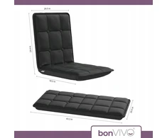 bonVIVO Easy Comfort sulankstoma, reguliuojama grindų kėdė, juoda