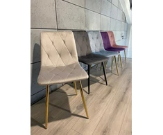 Lugano BORGO VELVET LIGHT Pilkas Sidabrinis minkšta kėdė