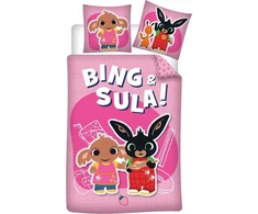 Brandmac Bing 9201 Medvilninė patalynė 100x135cm rožinė SULA PANDO BING BUNNY