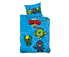 Patalynės komplektas Brandmac BRAWL STARS PATALYNĖ 140x200 LEON KRUK SPIKE Mėlynas, 100 % MEDVILNĖ