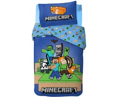 Patalynės komplektas Brandmac JAUNIMO PATALYS MINECRAFT 140x200 GAMER ŽAIDIMAS ALEX STEVE BABY PIG