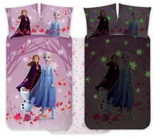 Brandmac Kūdikių patalynė švyti tamsoje 100x135 + 40x60 Frozen Elsa ir Anna
