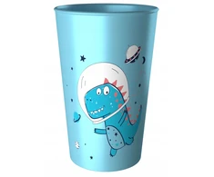BRANQ Kosmo Dinosaur plastikinis puodelis 250 ml šviesus
