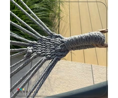 BRAZILIAN DOUBLE HAMMOCK XL BOHO STRONG COVER keliamoji galia 220kg antracitas