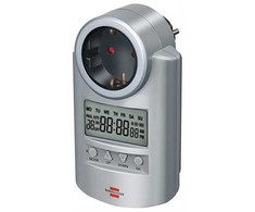 Laikrodis Brennenstuhl laikmatis 12 / 24h, ekranas, 20programų, 240V / 16A / 3680W, NiMH , sidabrinė 1507500 / GT-465