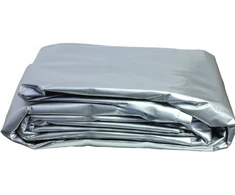 Brezentas 160 g storio, tvirtas, 3x4, sidabrinis, atsparus šalčiui, atsparus vandeniui, UV+++