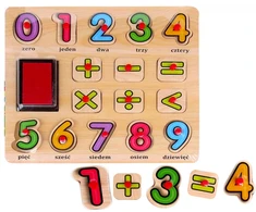 Brimarex Medinė dėlionė su smeigtukais - skaičiai Playme