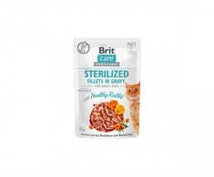 Brit Care Sterilizuotos filė padaže Sveika triušiena NAUJIENA 85 g